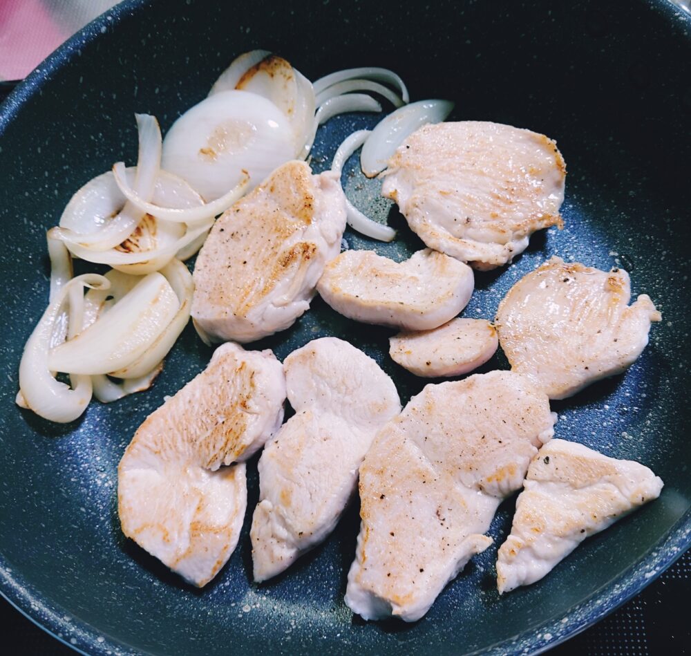 鶏むね肉のしょうが焼き　作り方６